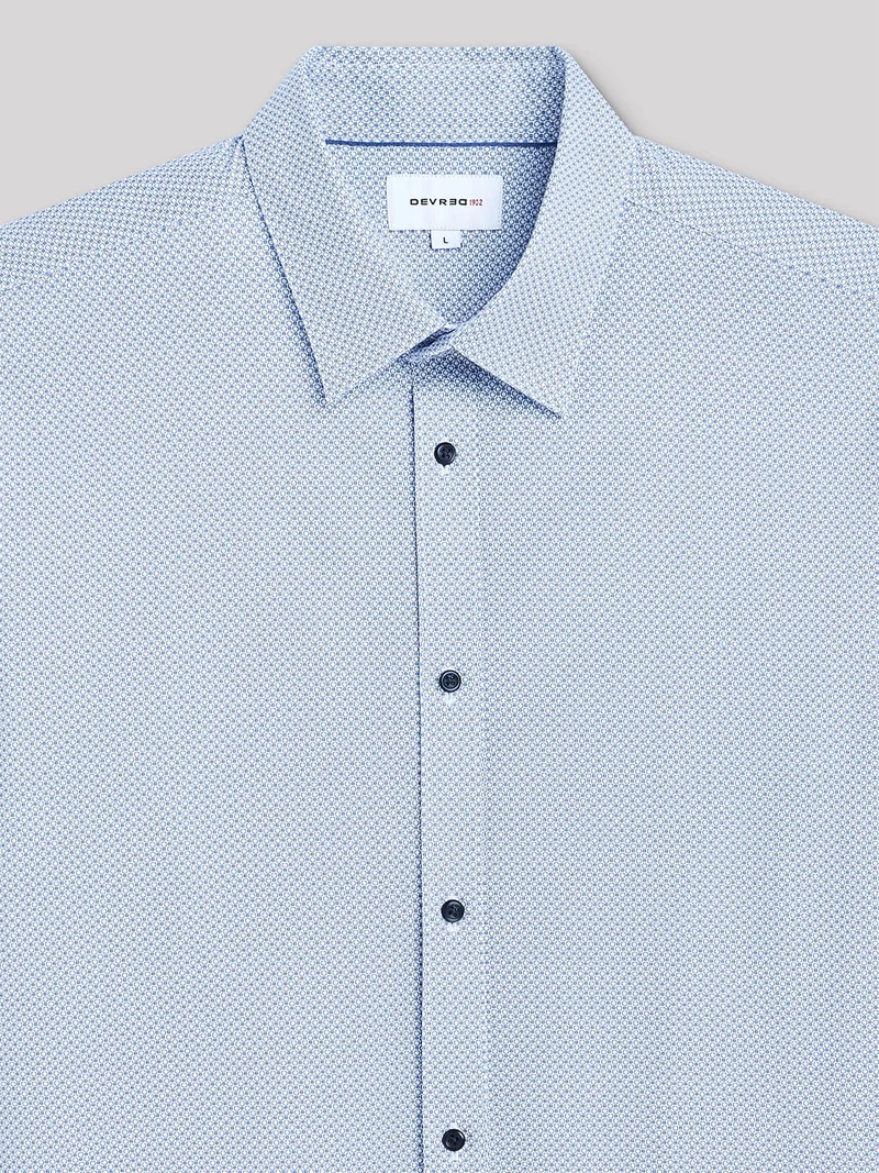 Chemise slim stretch géométrique