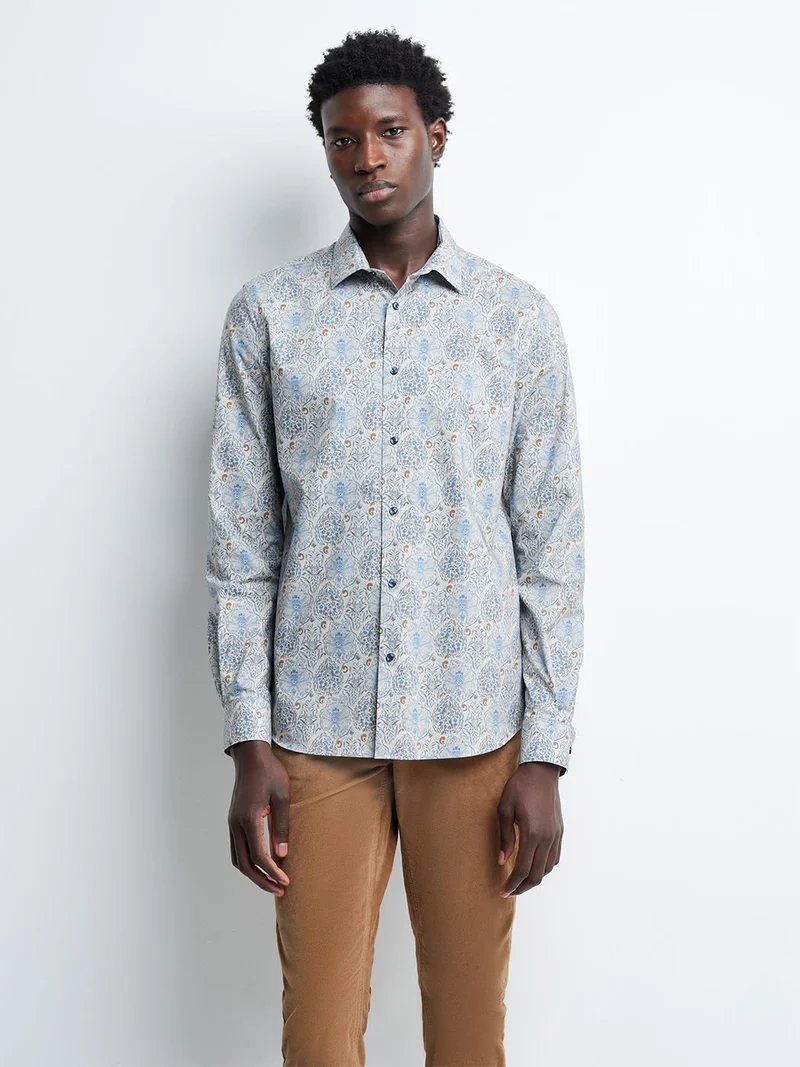 Chemise slim fleurie
