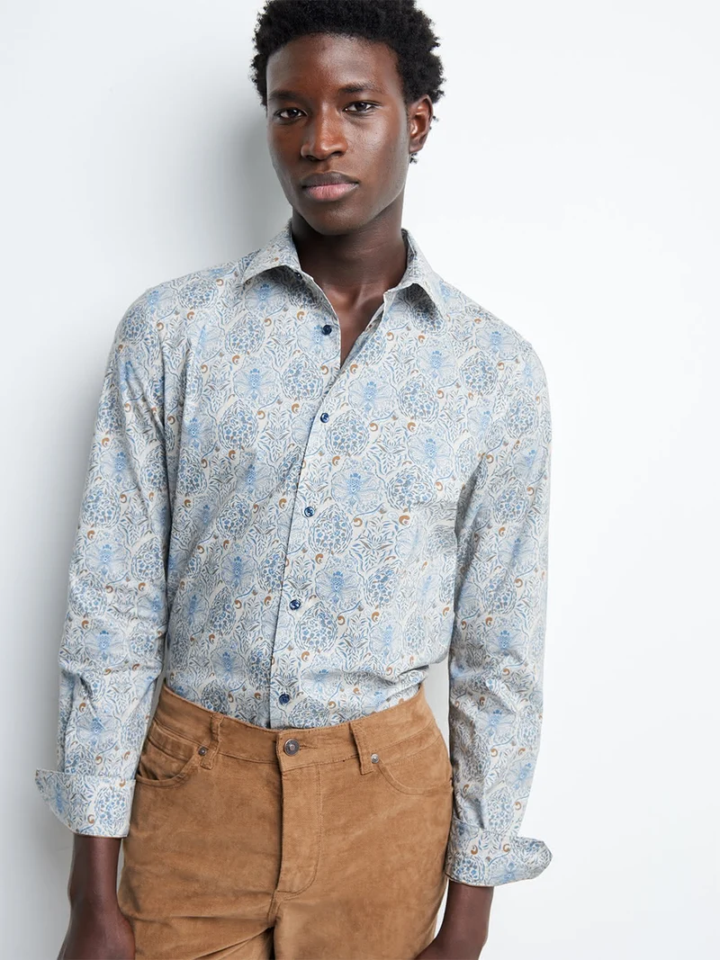 Chemise slim fleurie