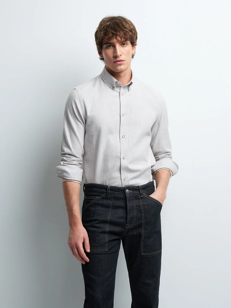 Chemise slim en coton