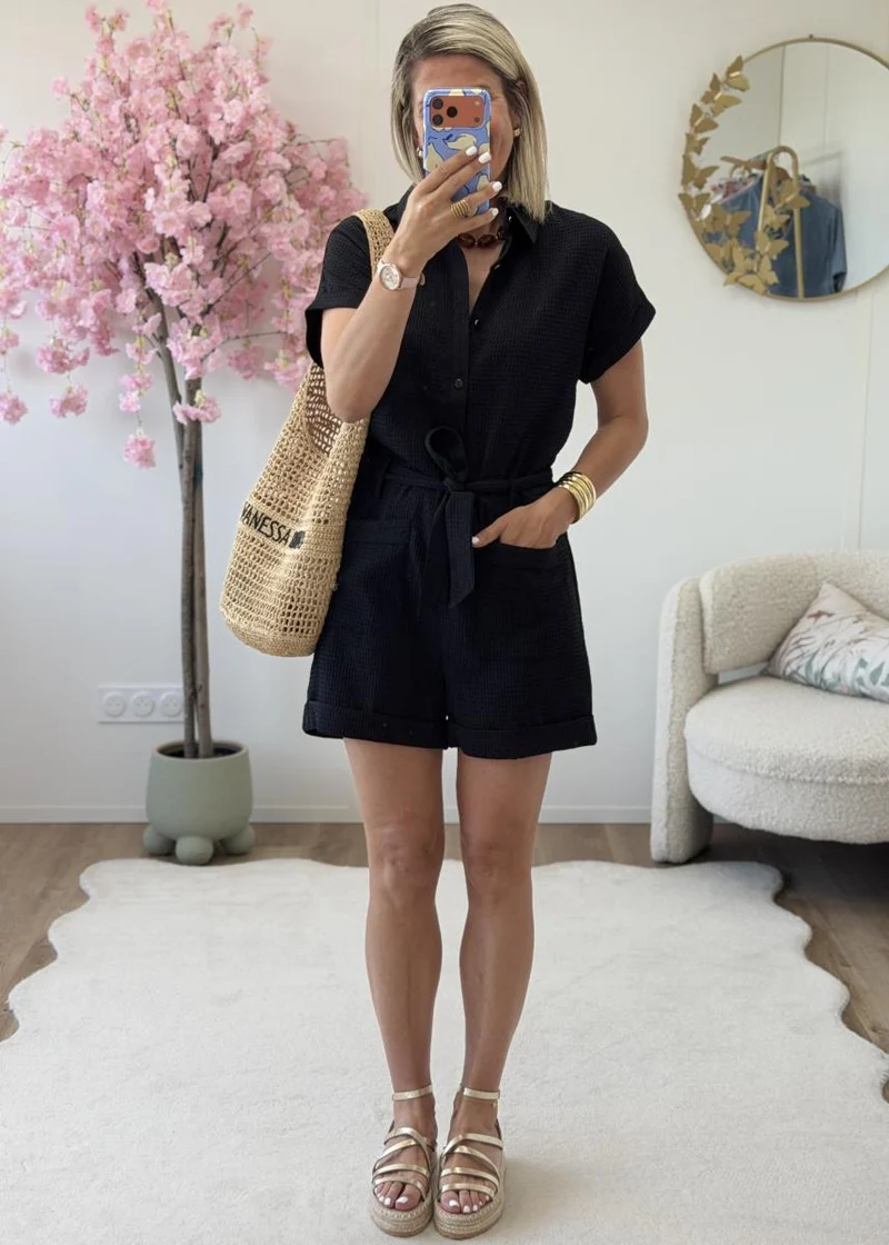 Combi short Anissa noire