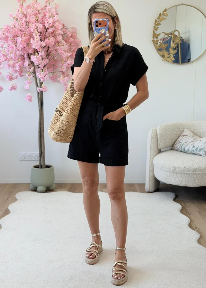 Combi short Anissa noire