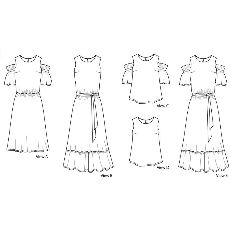 Patron de couture PDF | Robe et haut Vera | Ploen Patterns