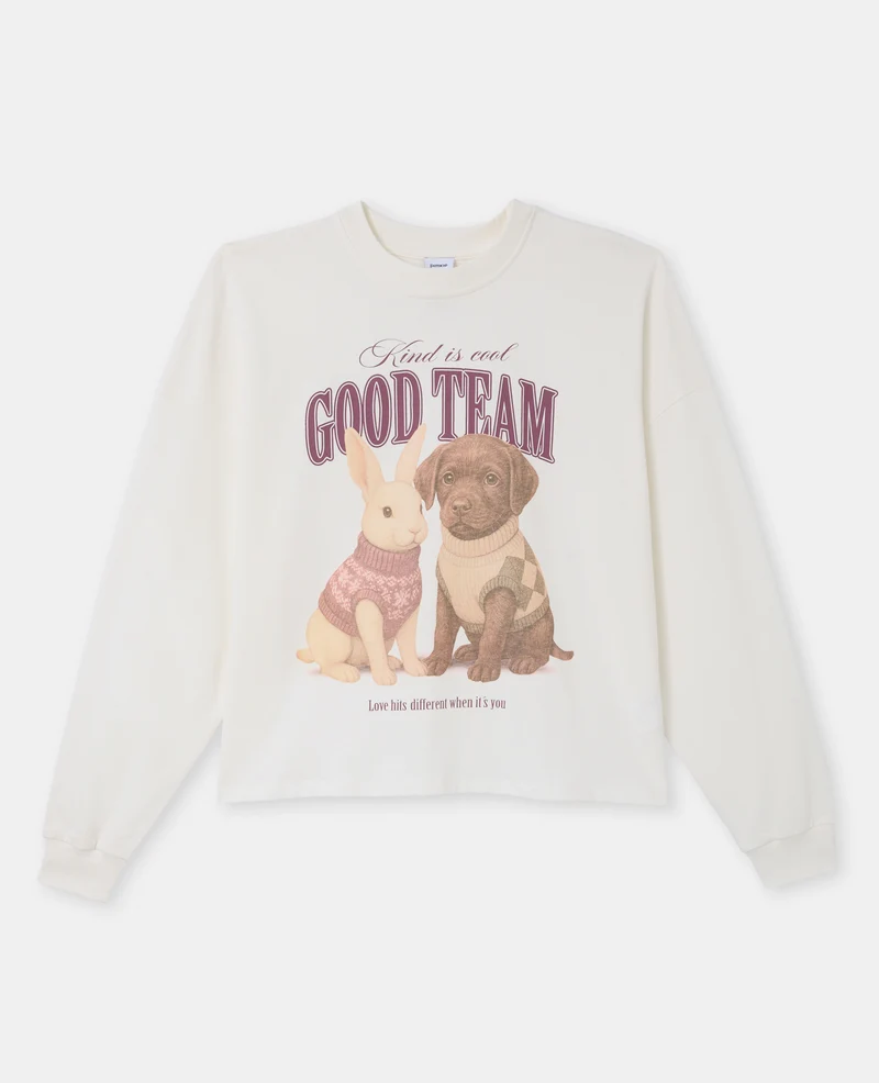 T-shirt manches longues avec print