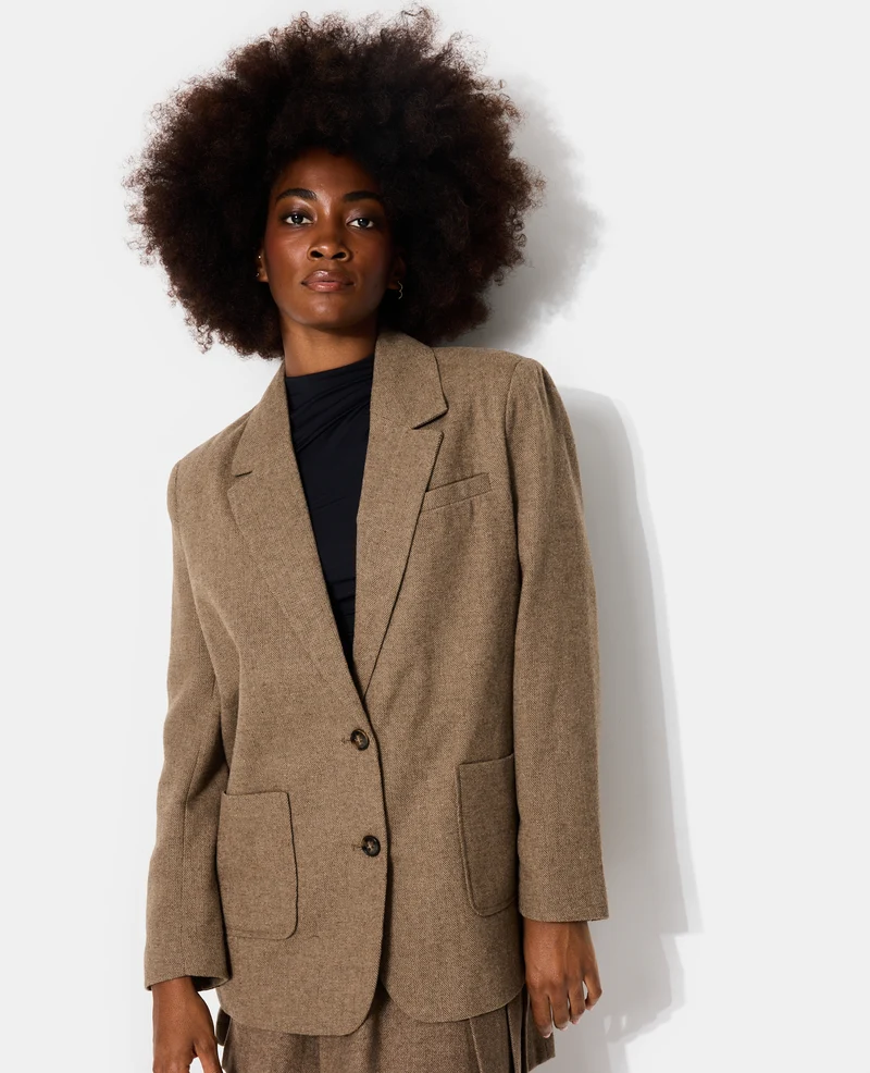 Veste blazer oversize motif chevrons