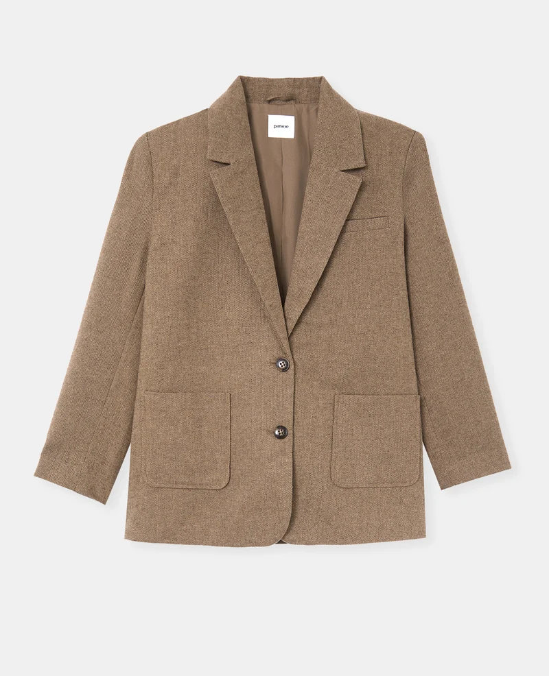 Veste blazer oversize motif chevrons