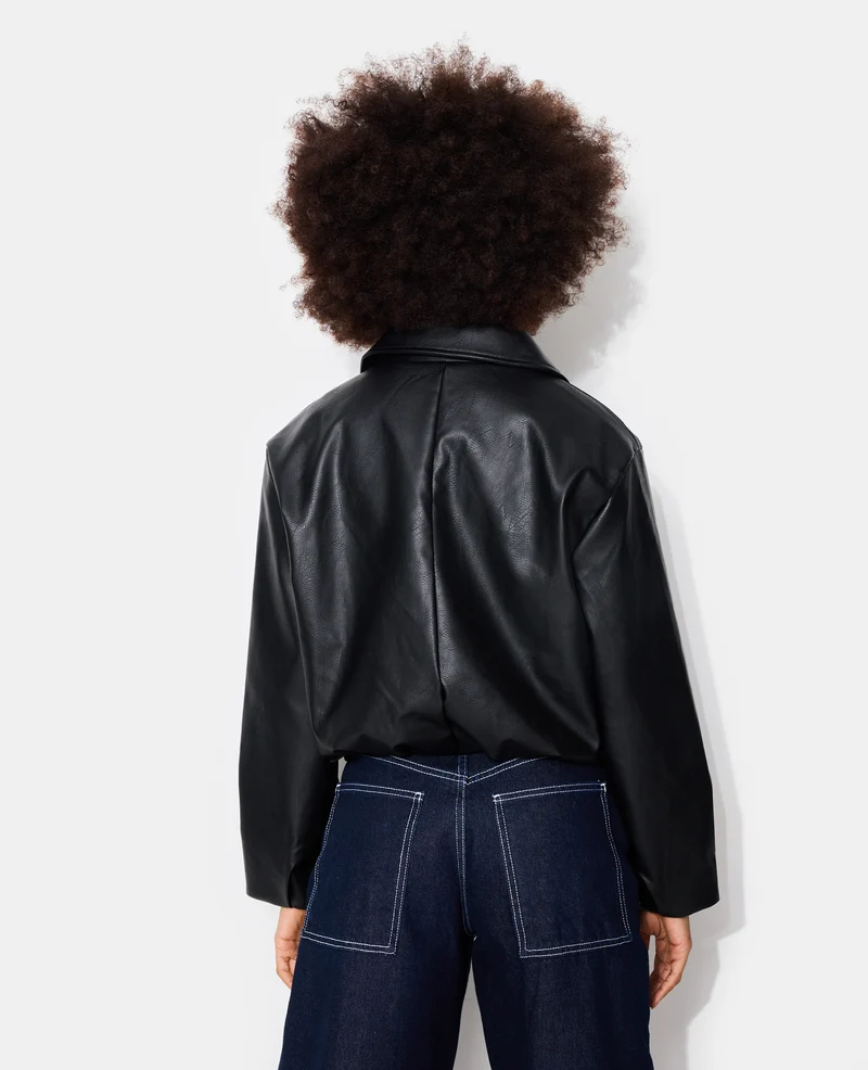 Blouson en simili forme boule