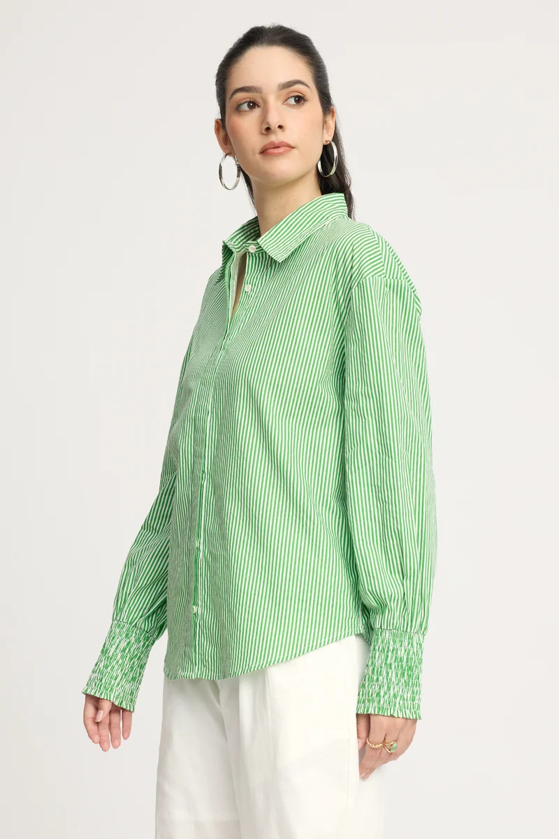 Kist|100% Cotton Striped Leisure Shirt