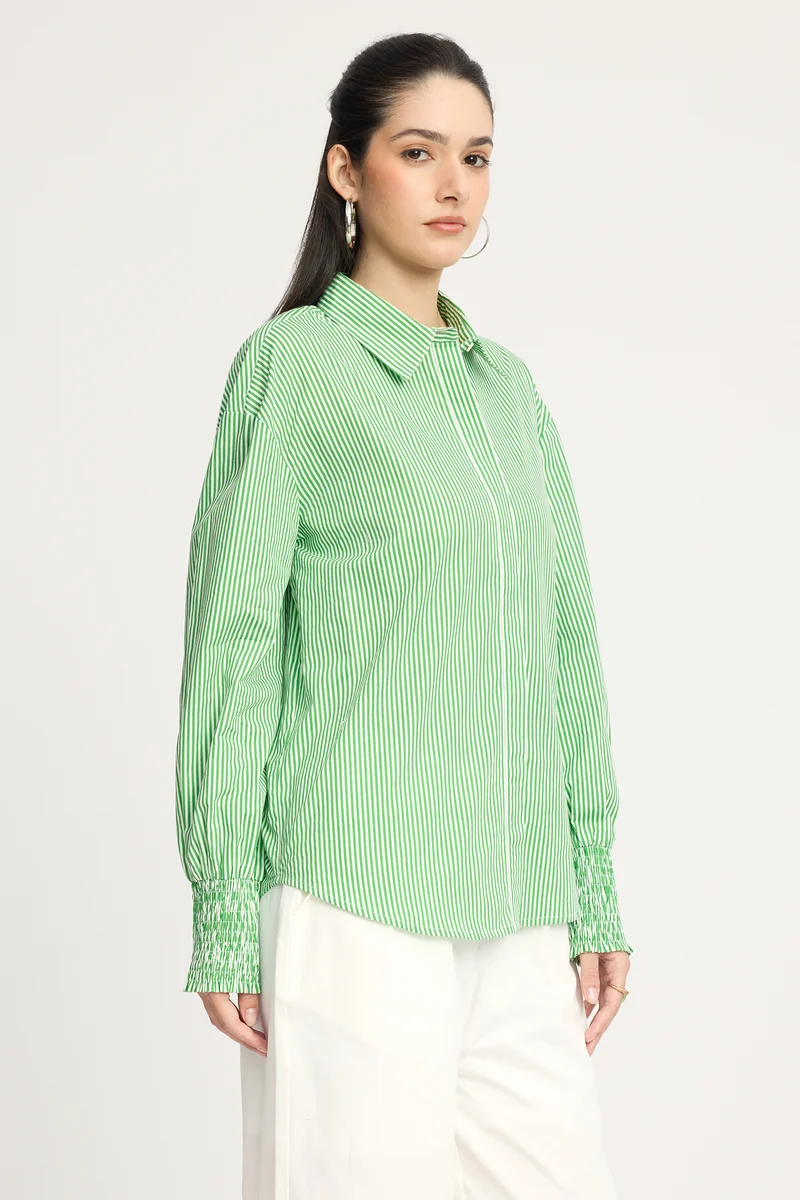 Kist|100% Cotton Striped Leisure Shirt