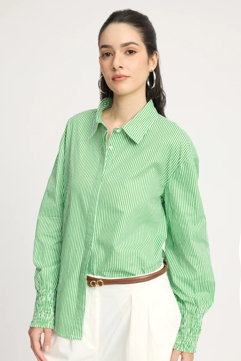 Kist|100% Cotton Striped Leisure Shirt