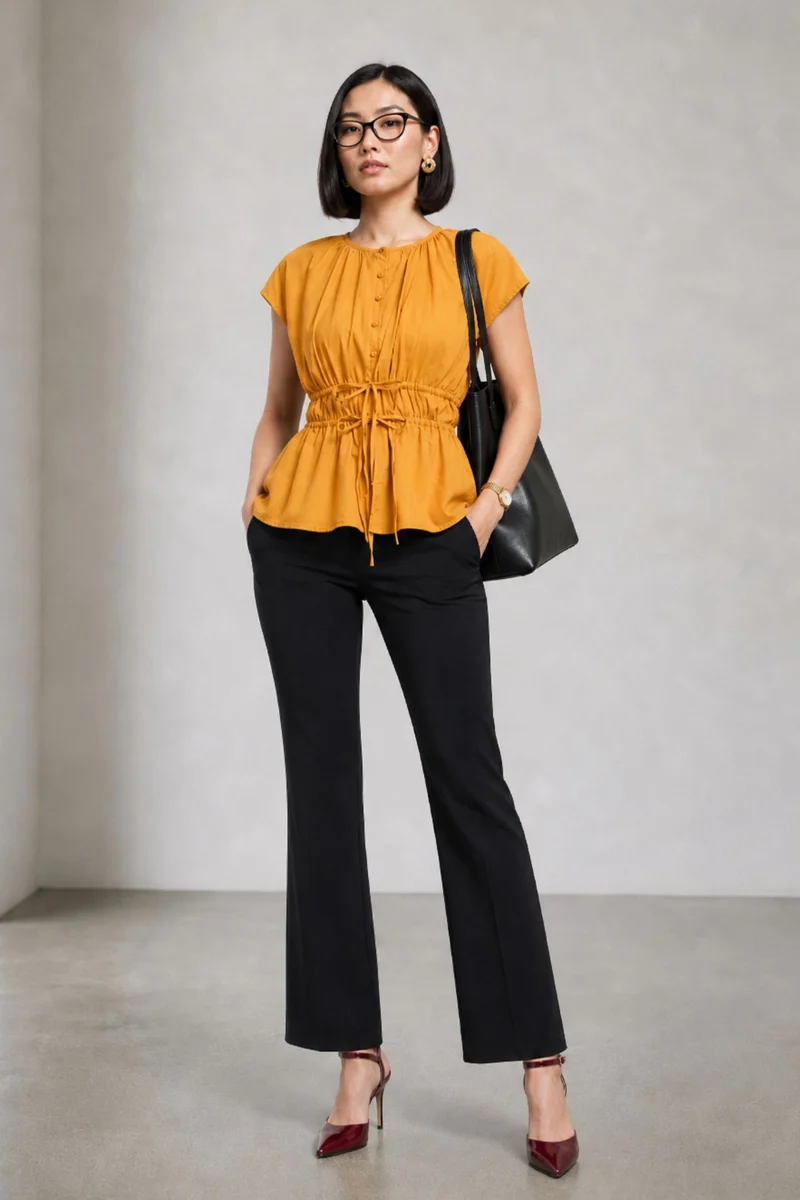 Janai|100% Cotton Waist Elasticated Top