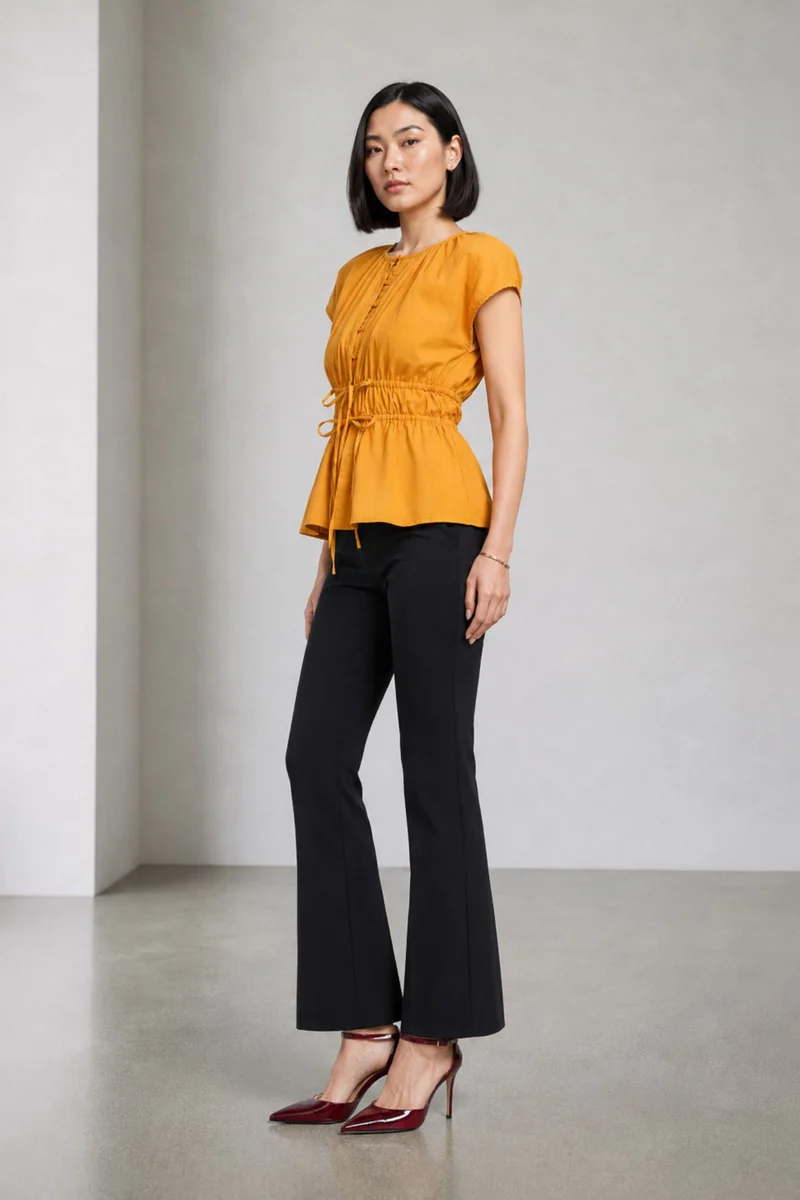 Janai|100% Cotton Waist Elasticated Top