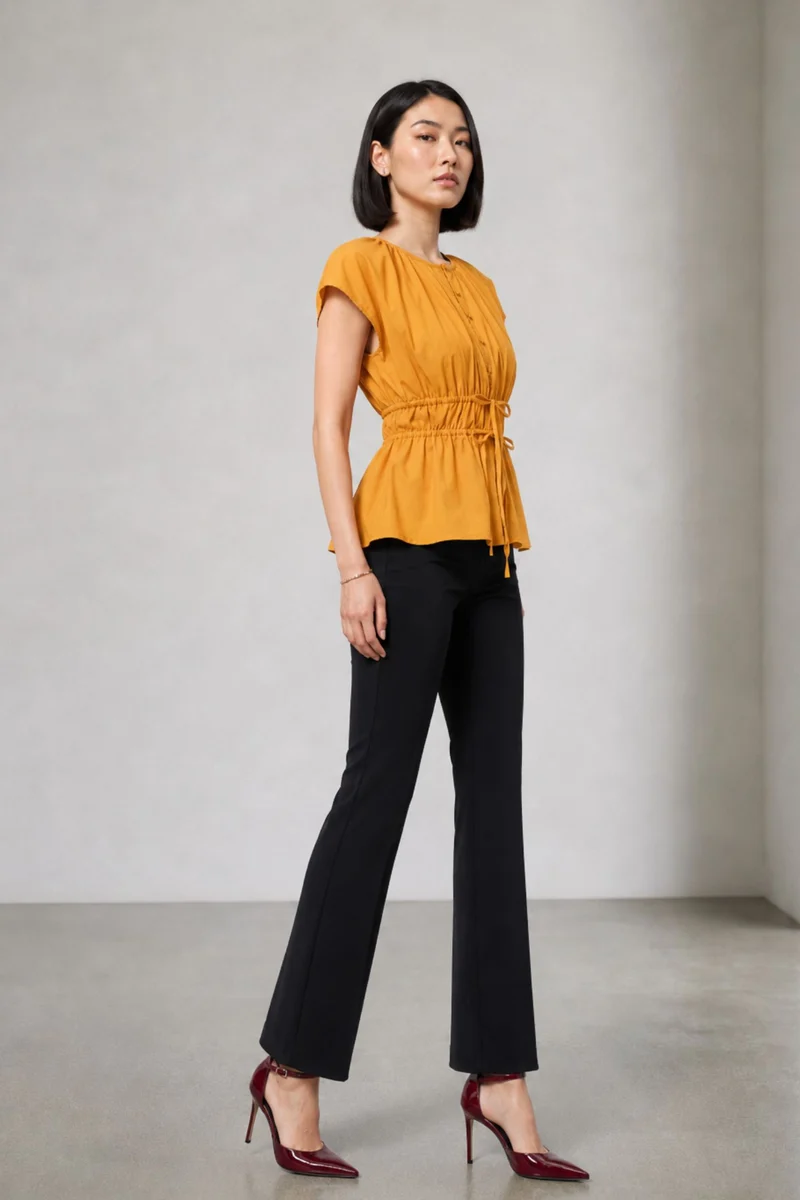 Janai|100% Cotton Waist Elasticated Top