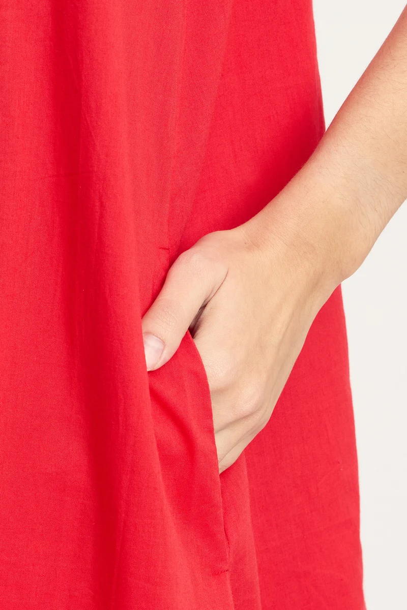 Jannae Top|100% Cotton Halter Neck Flared Dress