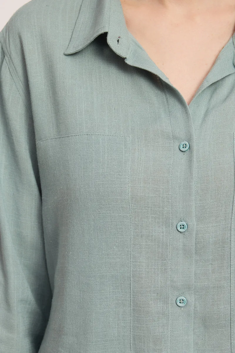 Farima|Relaxed Fit High-Low Hem Shirt