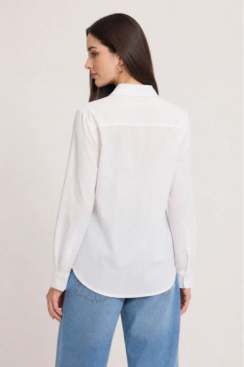 Niasin| 100% Cotton Shirt With Back Slit