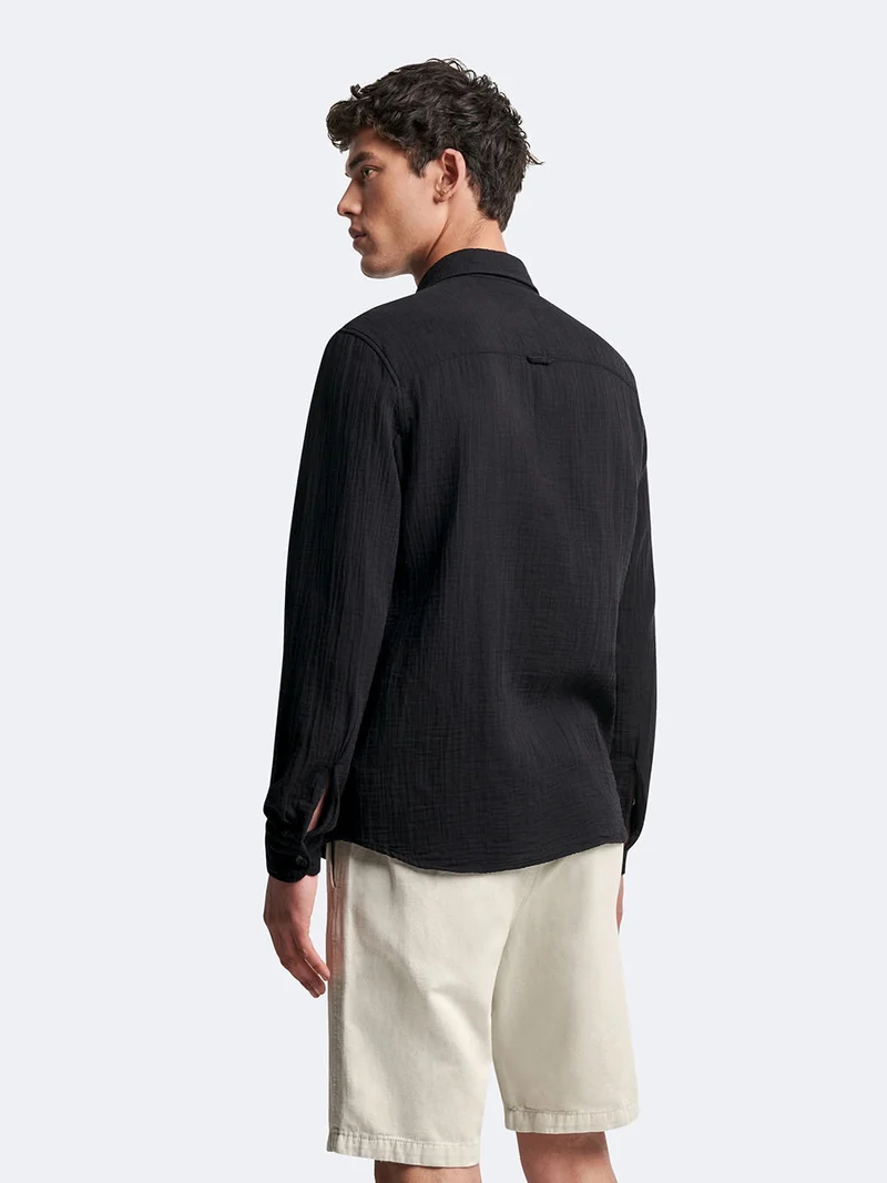 Chemise regular en 100% gaze de coton