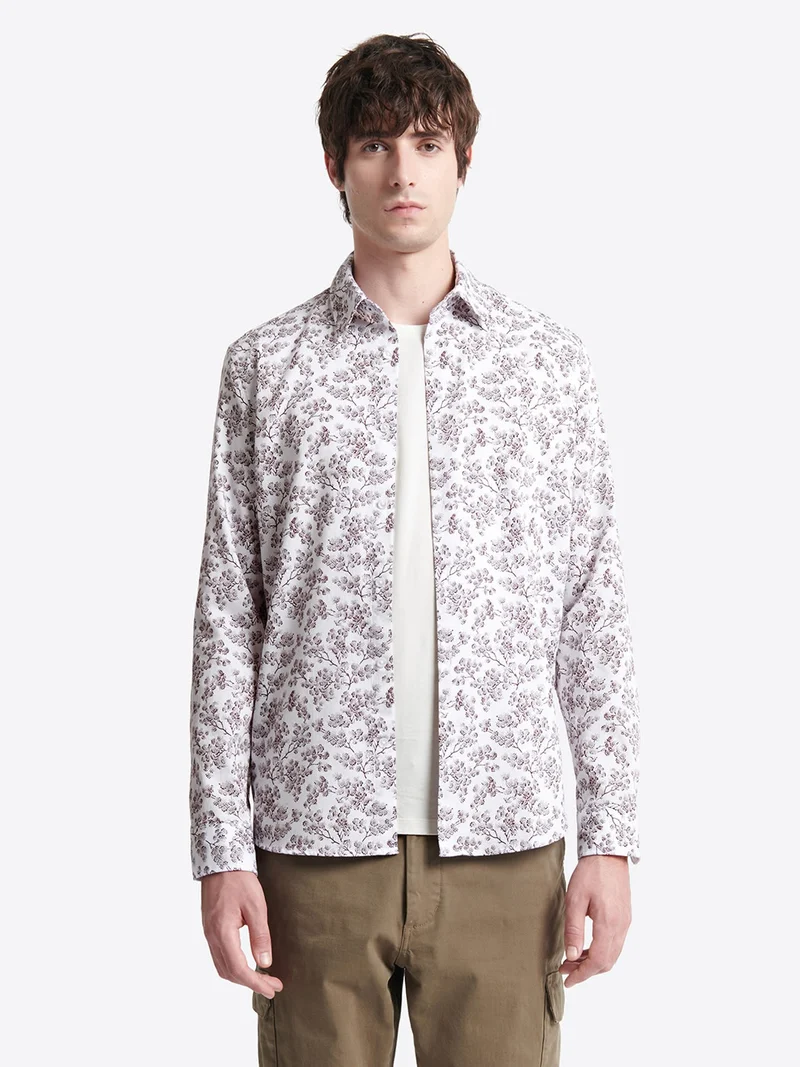 Chemise fleurie 100% coton