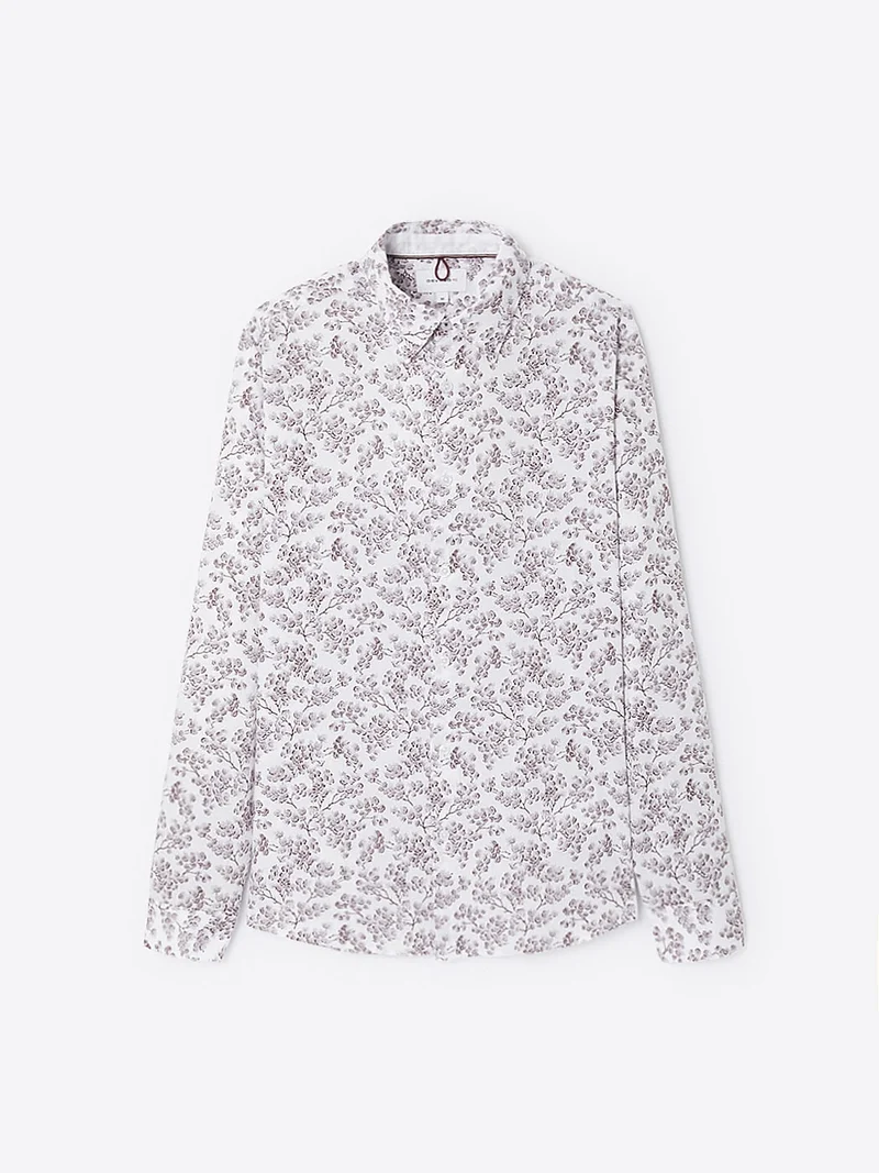 Chemise fleurie 100% coton