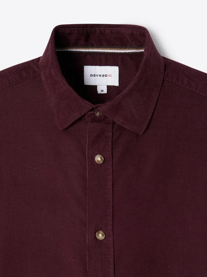 Chemise en velours 100% coton