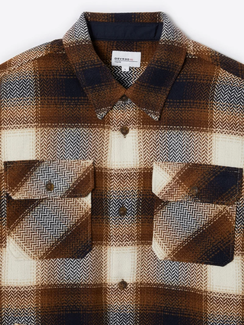 Chemise regular à carreaux