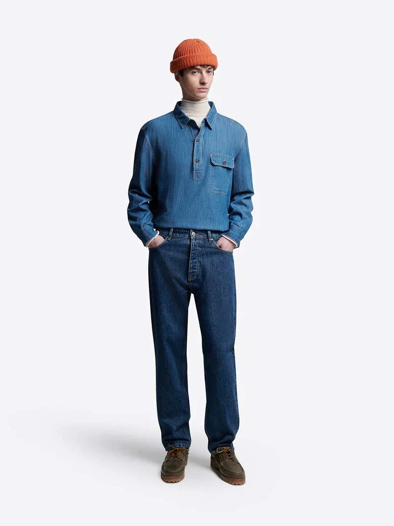 Chemise vareuse en jean - L'atelier
