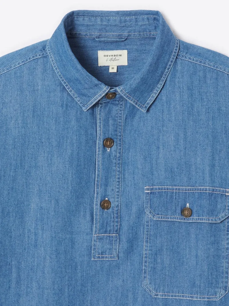 Chemise vareuse en jean - L'atelier