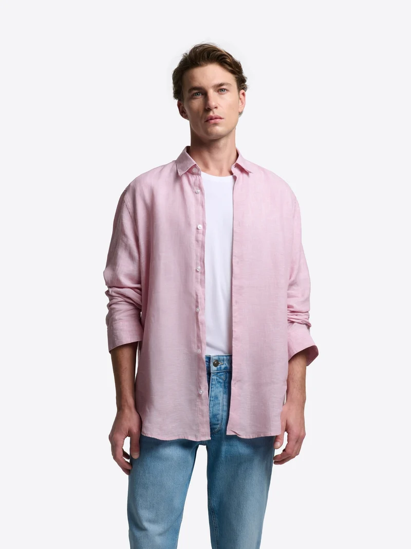 Chemise slim en lin
