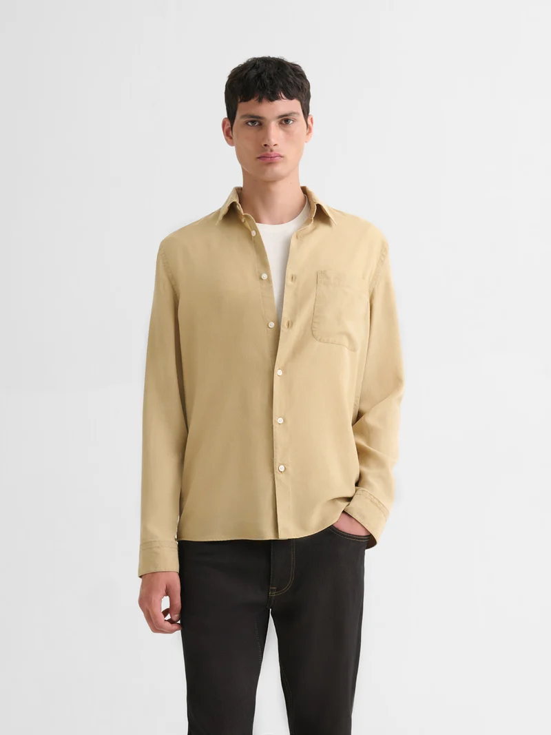 Chemise slim en lyocell