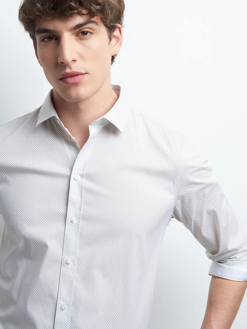 Chemise extra-slim stretch fantaisie
