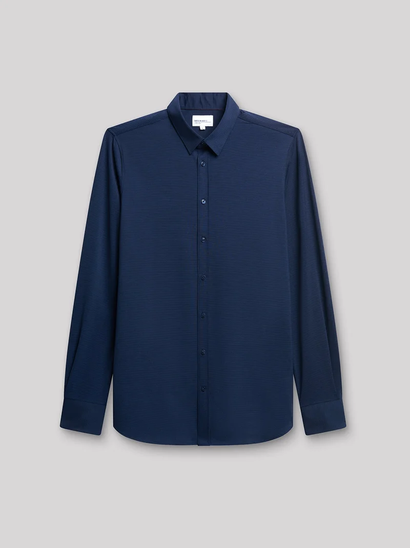Chemise extra-slim stretch faux uni