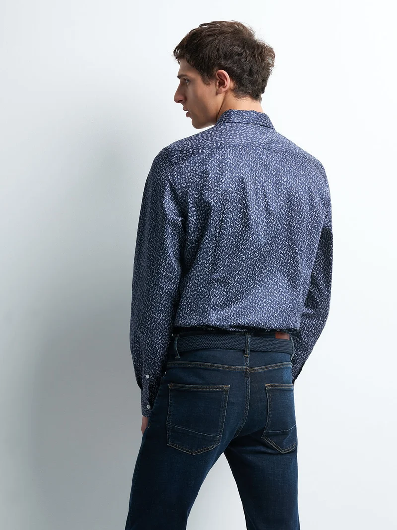 Chemise slim végétale