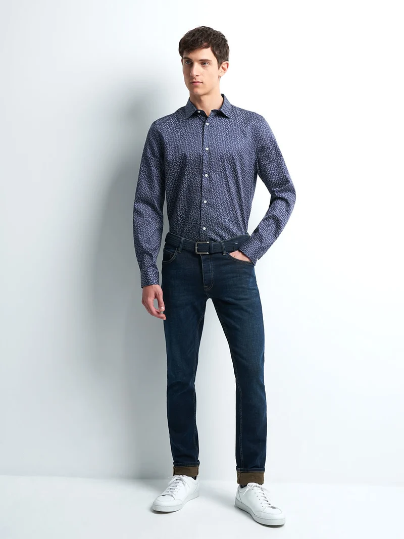 Chemise slim végétale