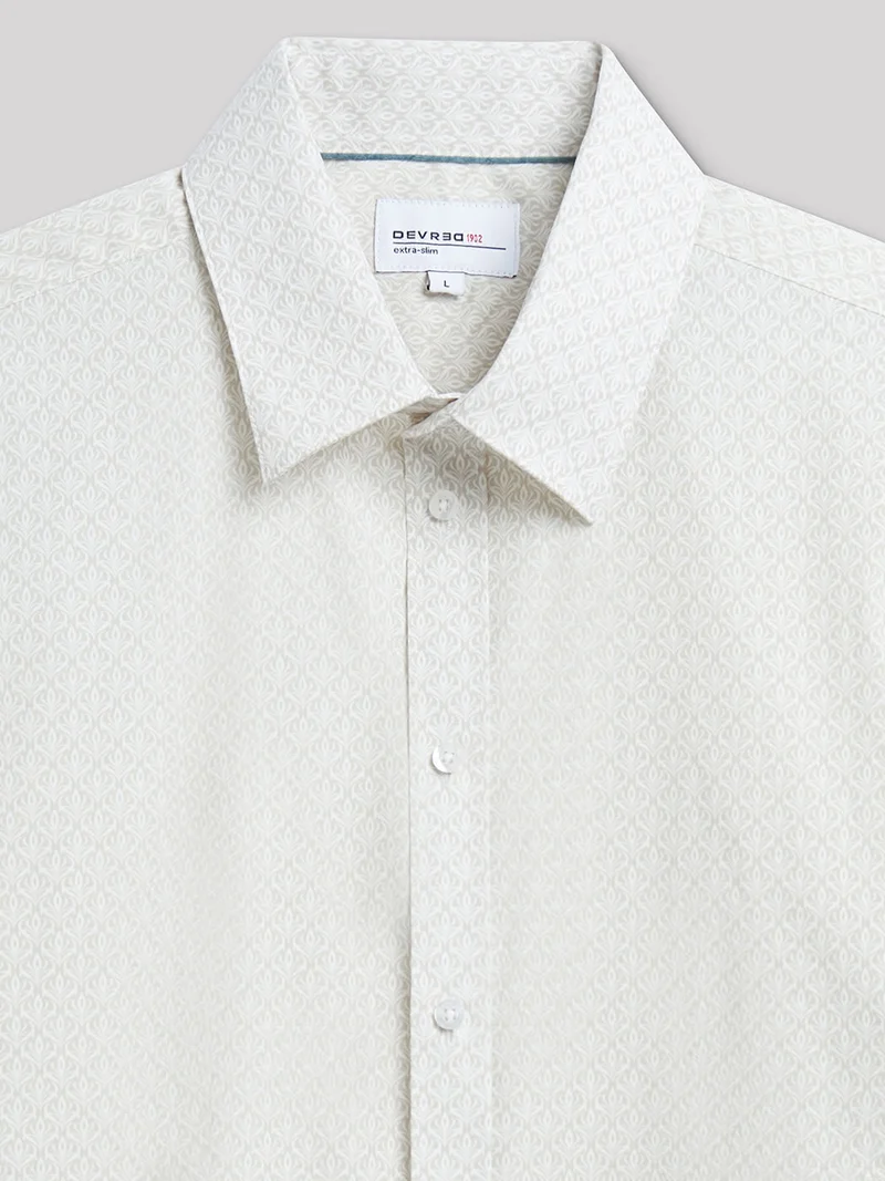 Chemise extra-slim stretch géométrique