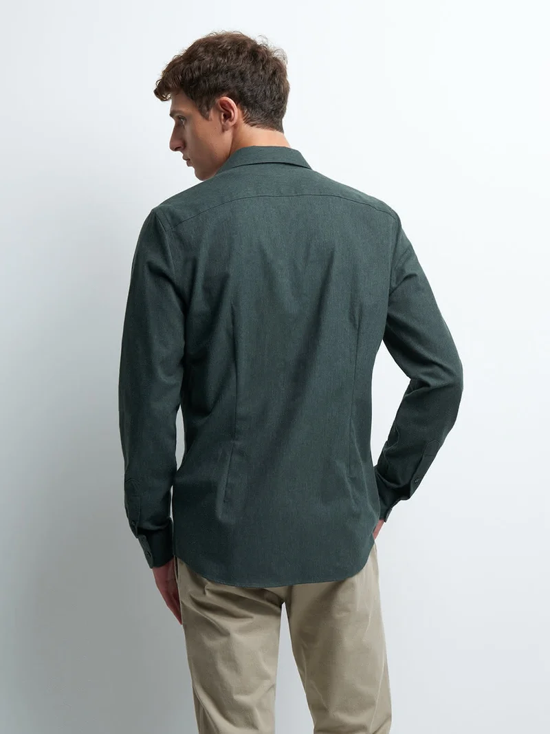 Chemise slim unie