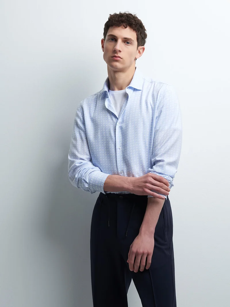 Chemise slim fleurie