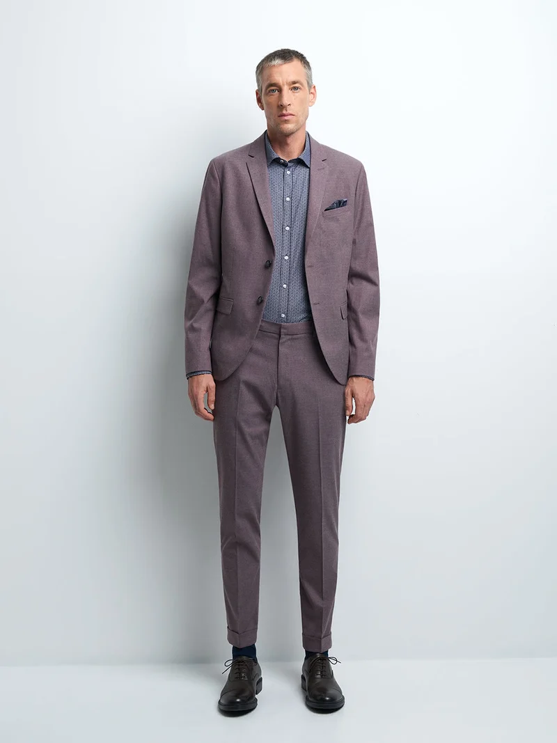Chemise extra-slim stretch pied de puce