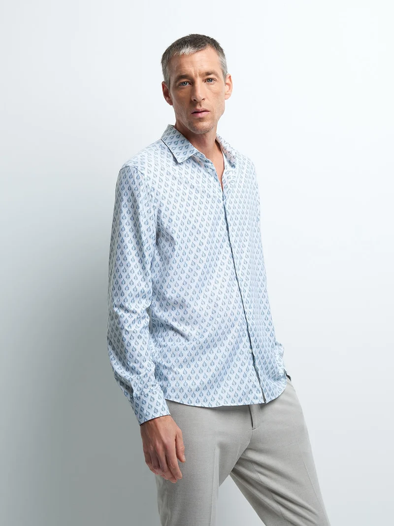 Chemise slim géométrique