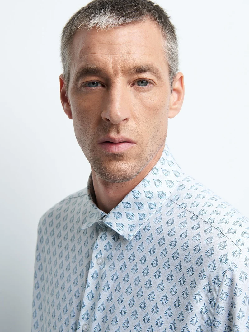Chemise slim géométrique