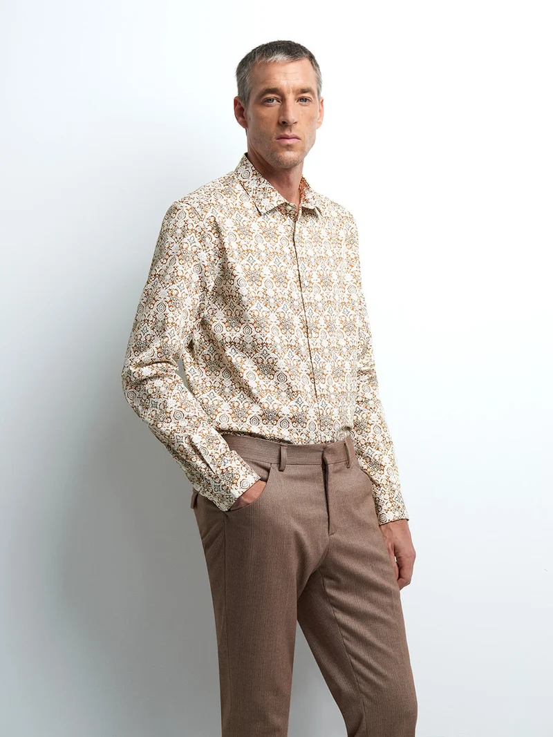 Chemise slim fleurie