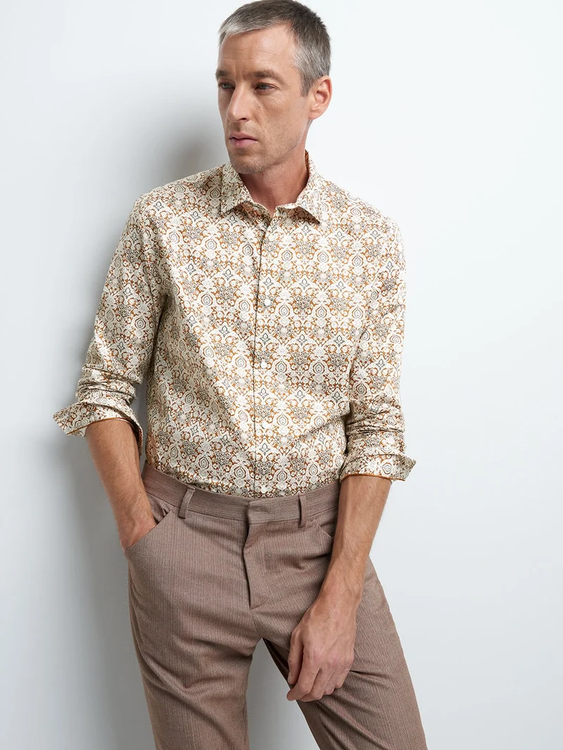 Chemise slim fleurie