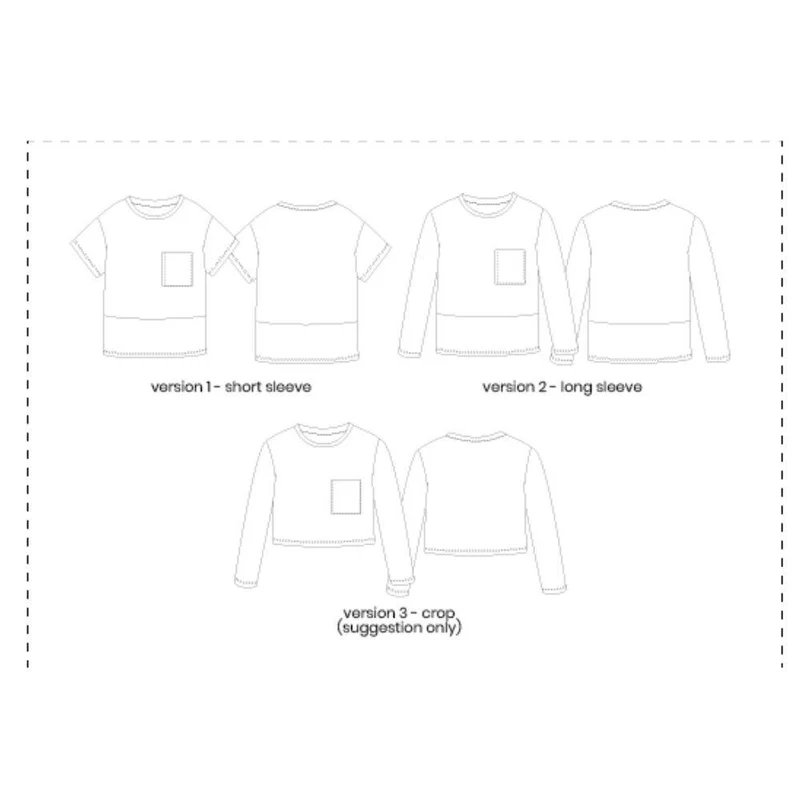 PATRON DE COUTURE PDF | T-shirt Blake | Pattern Paper Scissors | UNISEXE