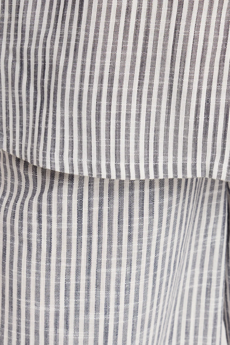 Keeva|100% Cotton Mandarin Collar Shirt