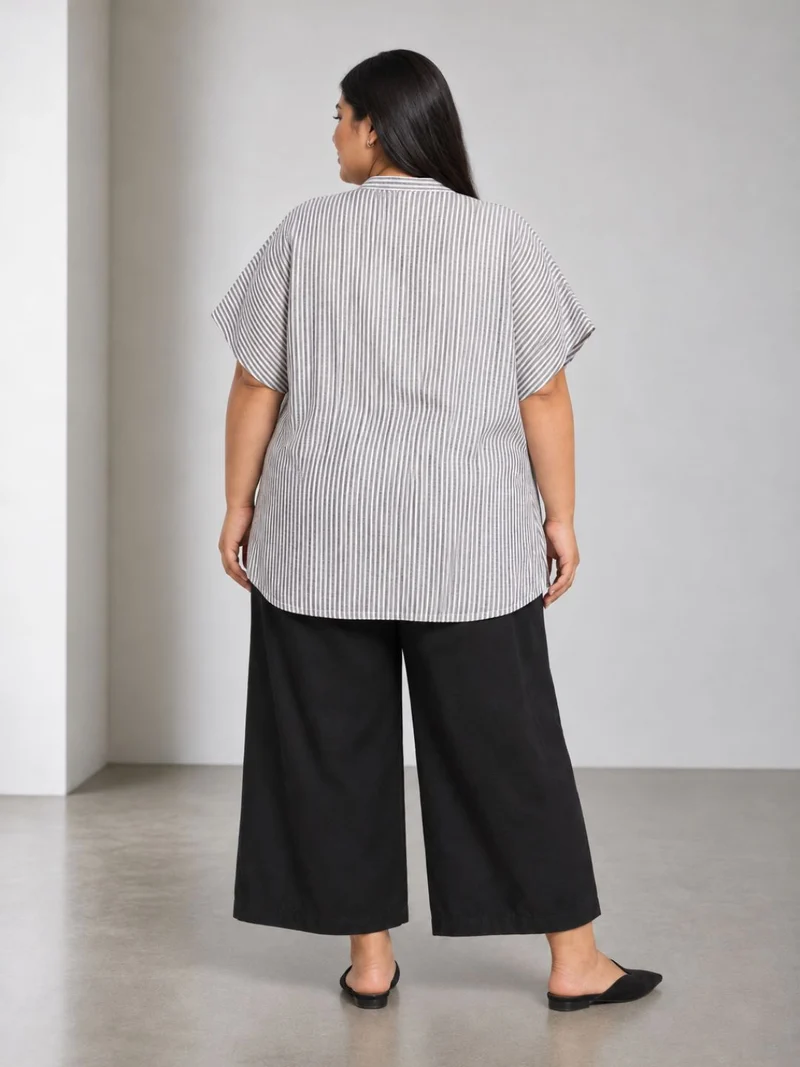 Keeva|100% Cotton Mandarin Collar Shirt