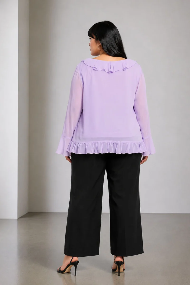 Irina|100% Viscose Ruffle Top