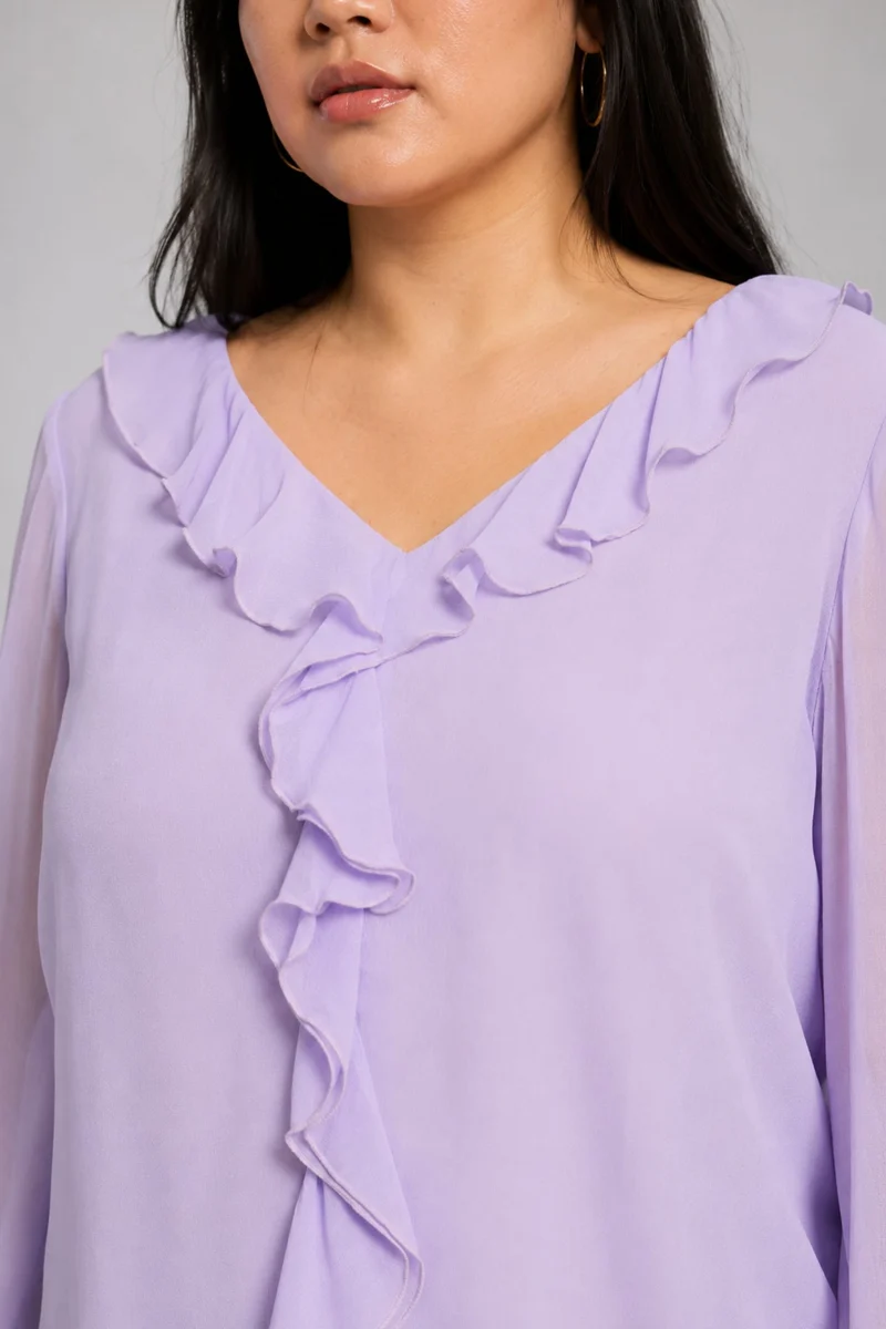 Irina|100% Viscose Ruffle Top