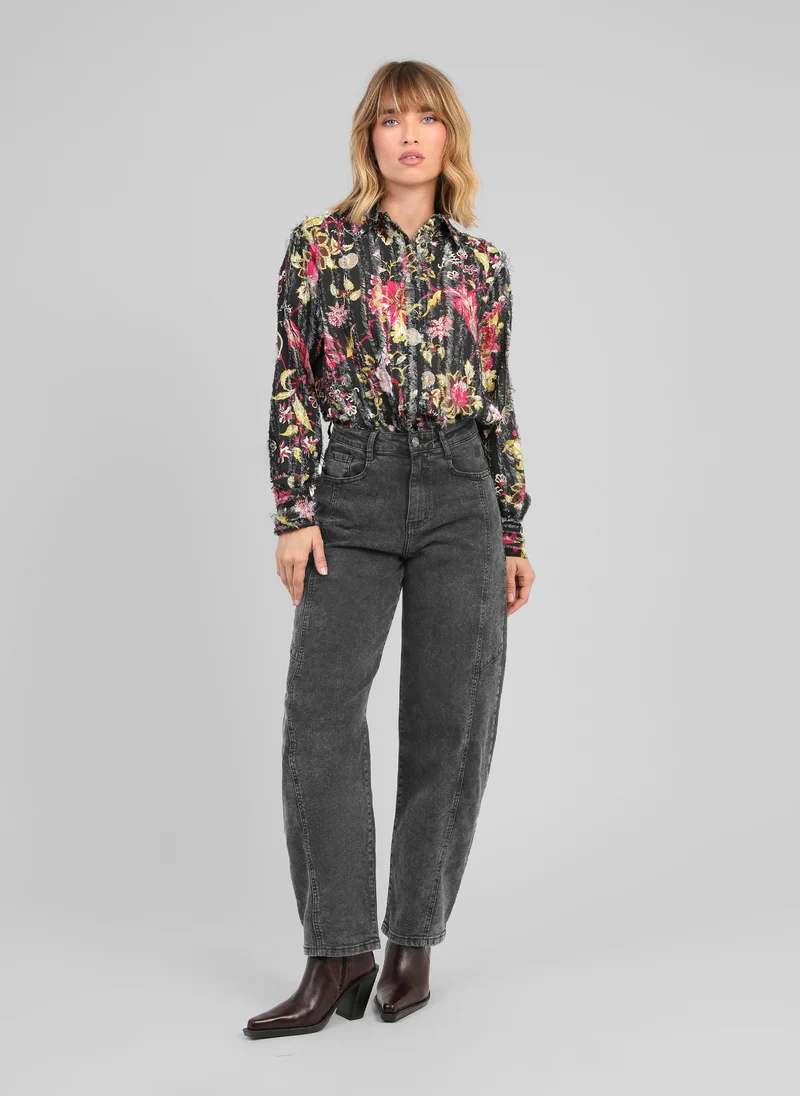 CHEMISE SOPHIKA jasione noir