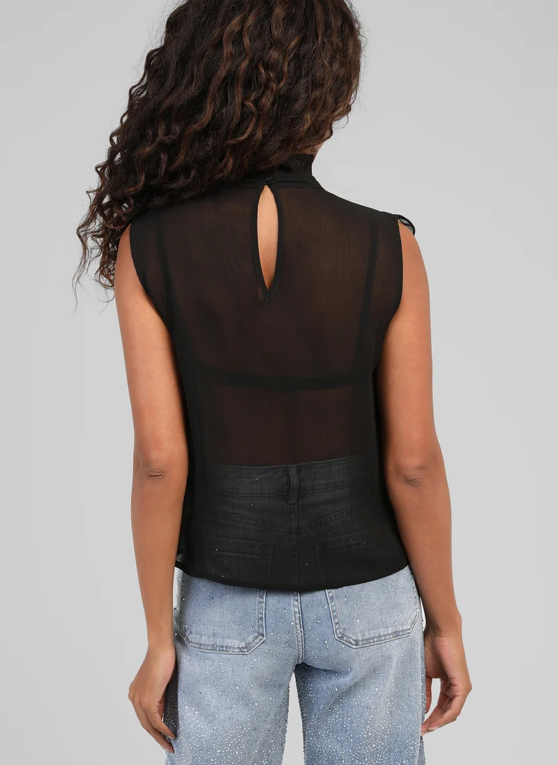 TOP SAHANIE noir