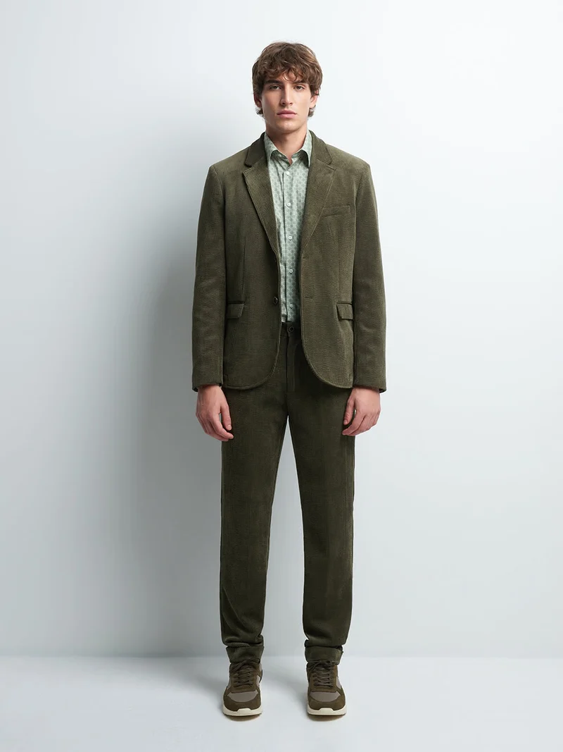 Chemise slim en coton imprimée