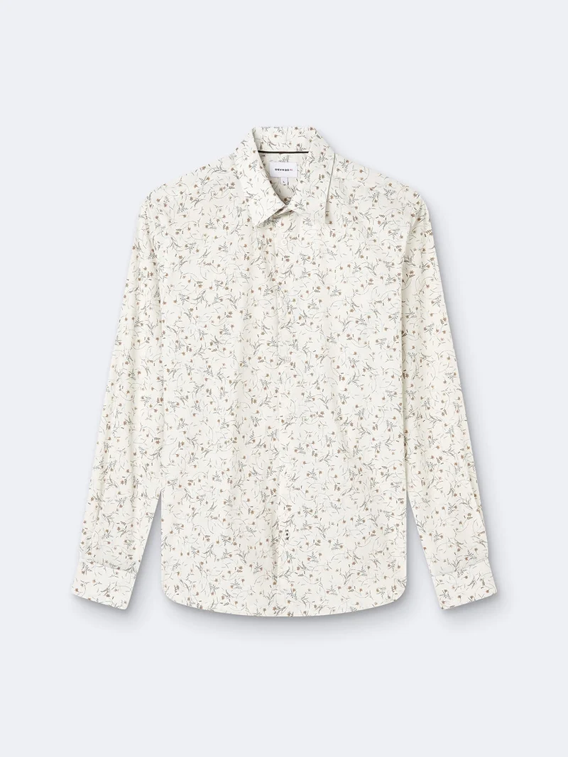 Chemise fleurie 100% coton